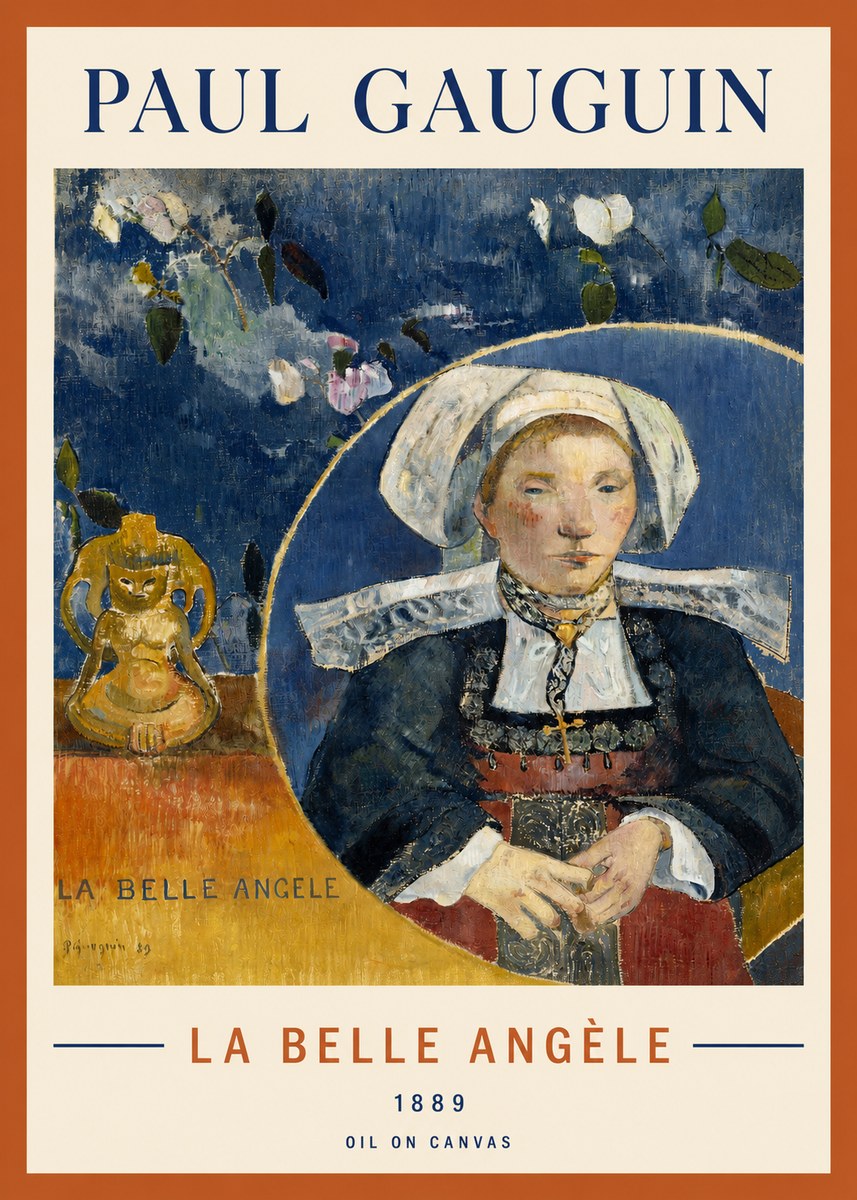 Paul Gauguin La Belle Angele No3 - Poszter