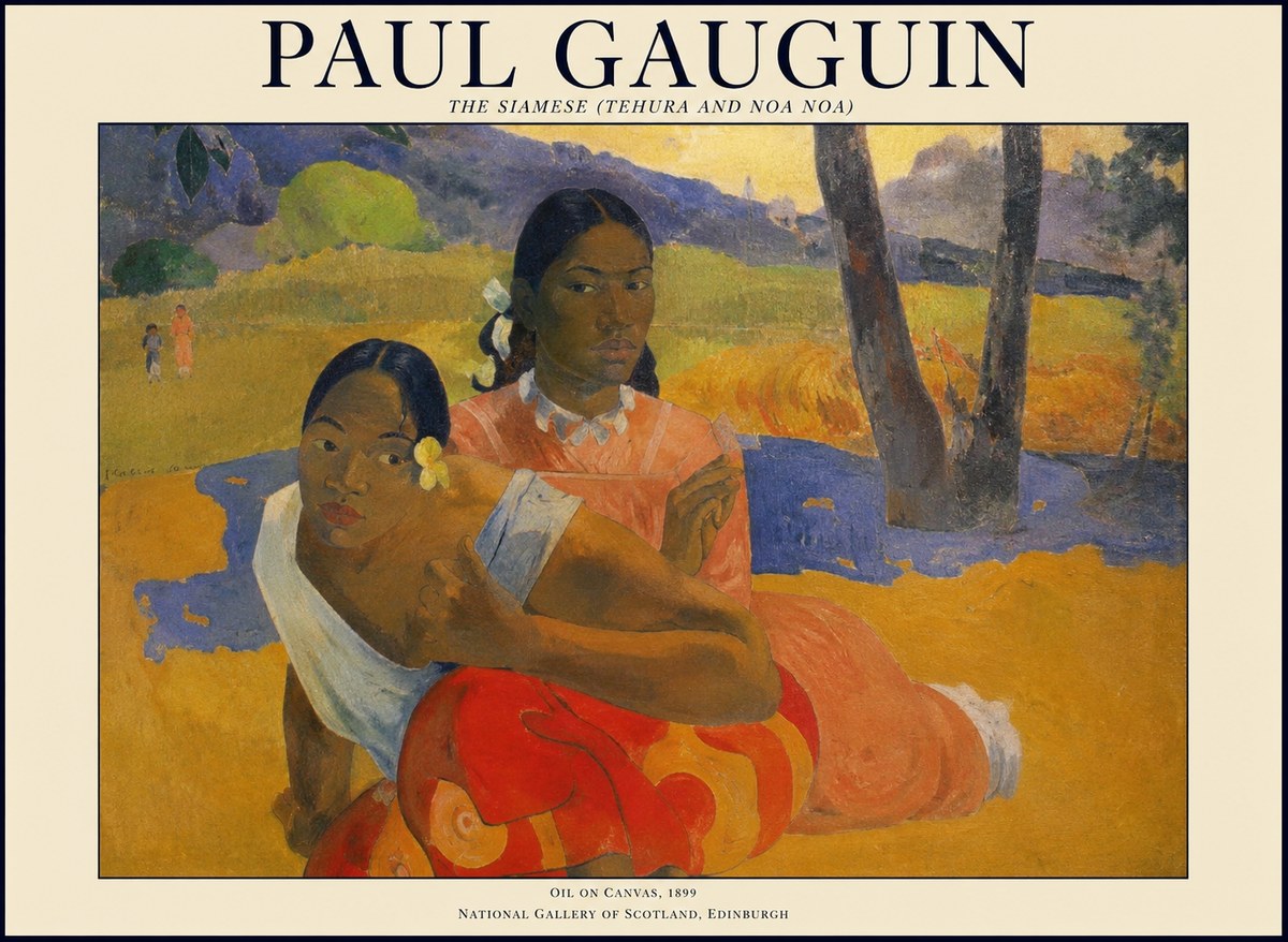 Paul Gauguin The Siamese (Tehura and Noa Noa) No1 - Poszter