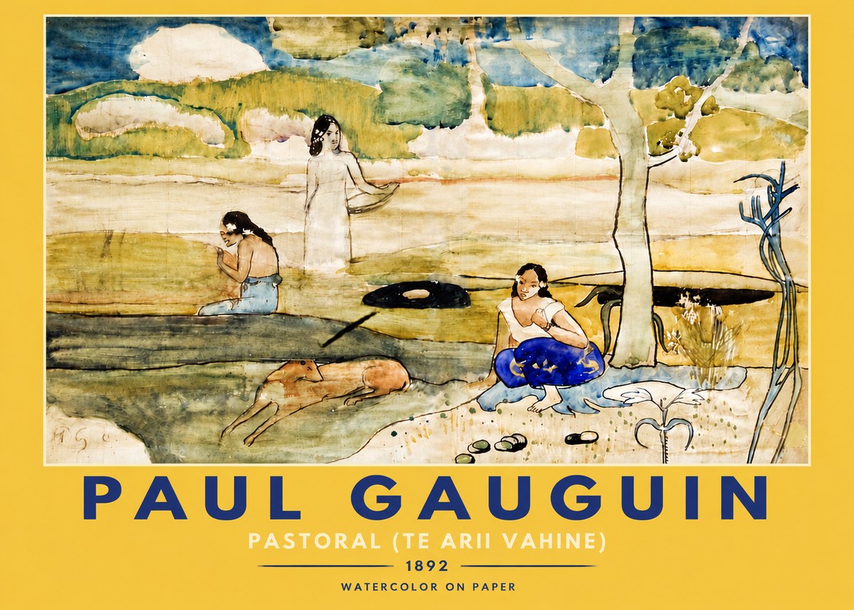 Paul Gauguin Pastoral (Te Arii Vahine) No4 - Poszter