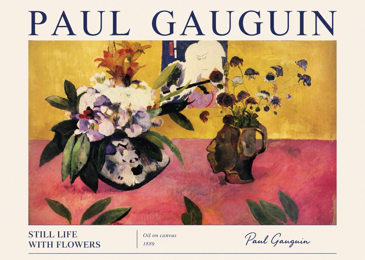 Paul Gauguin Still Life with Flowers No3 - Poszter