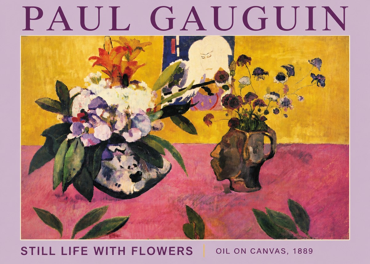 Paul Gauguin Still Life with Flowers No5 - Poszter