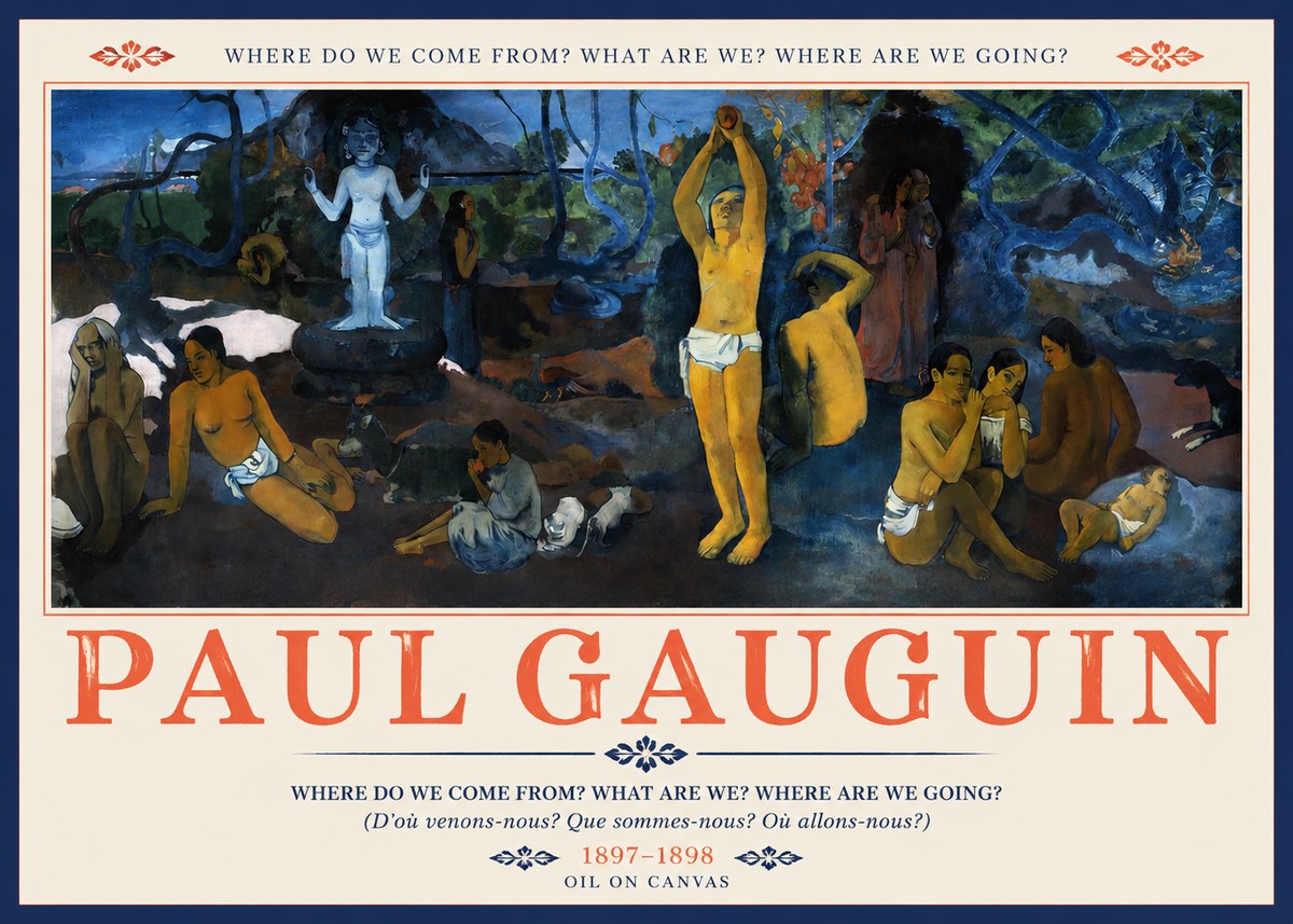 Paul Gauguin D'où Venons Nous? Que Sommes Nous? Où Allons Nous? No3 - Poszter