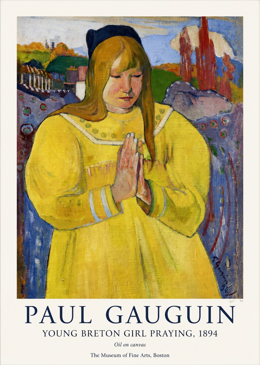 Paul Gauguin Young Breton Girl Praying, 1894 No1 - Poszter