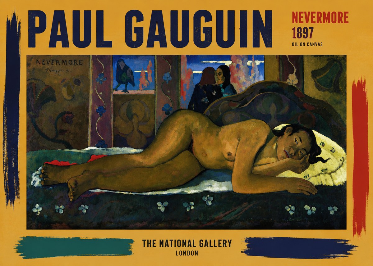 Paul Gauguin Nevermore No6 - Poszter
