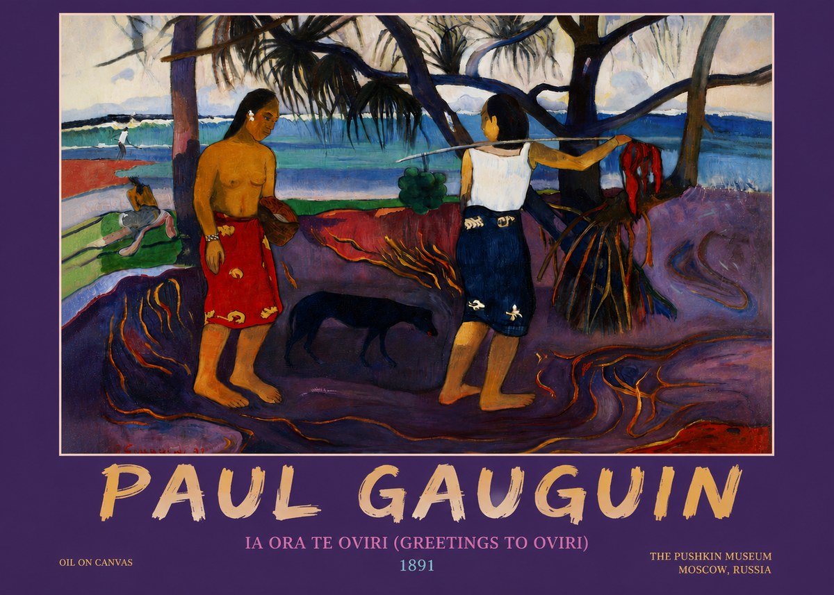 Paul Gauguin Ia Ora Na Te Ovari (I Raro Te Oviri) No4 - Poszter