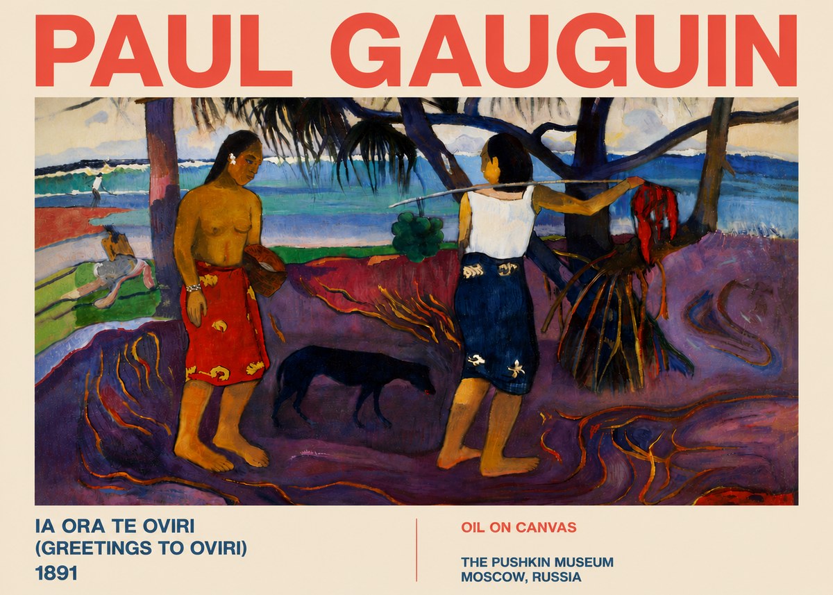 Paul Gauguin Ia Ora Na Te Ovari (I Raro Te Oviri) No6 - Poszter