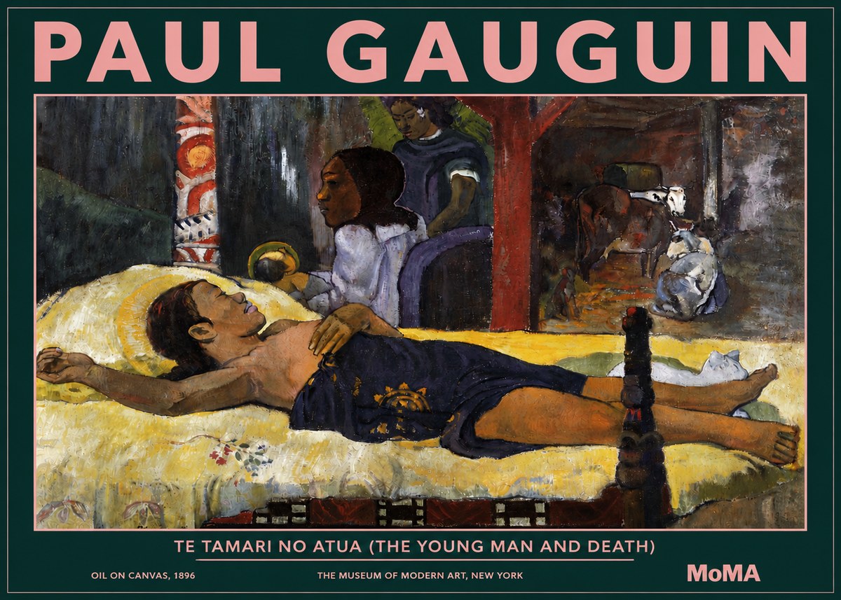 Paul Gauguin Te Tamari No Atua (the Young Man and Death) No3 - Poszter