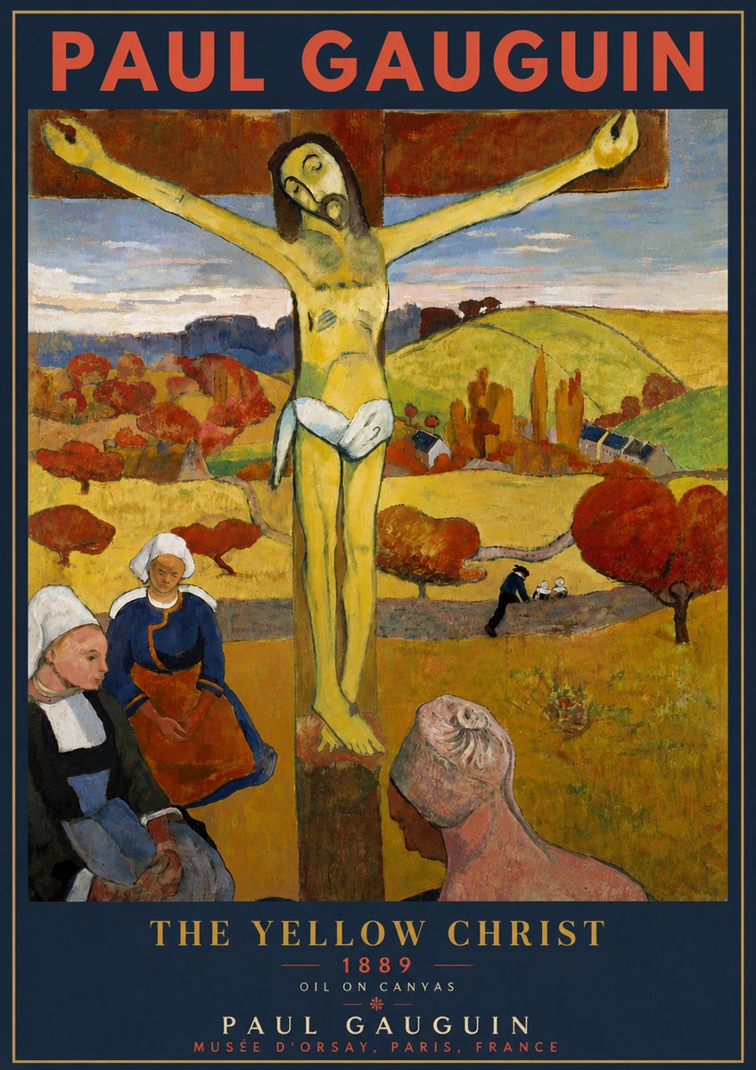 Paul Gauguin The Yellow Christ No5 - Poszter