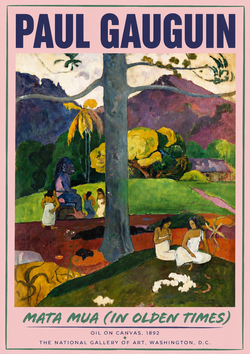 Paul Gauguin Mata Mua (in Olden Times) No5 - Poszter