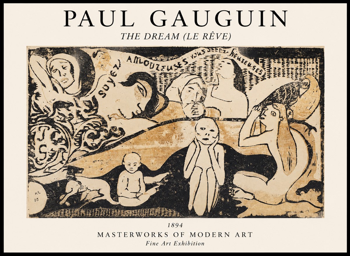 Paul Gauguin The Dream (Le Rêve) No1 - Poszter