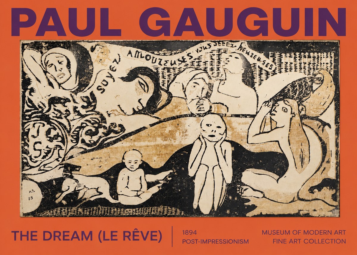 Paul Gauguin The Dream (Le Rêve) No3 - Poszter