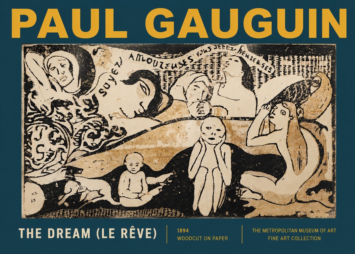 Paul Gauguin The Dream (Le Rêve) No5 - Poszter