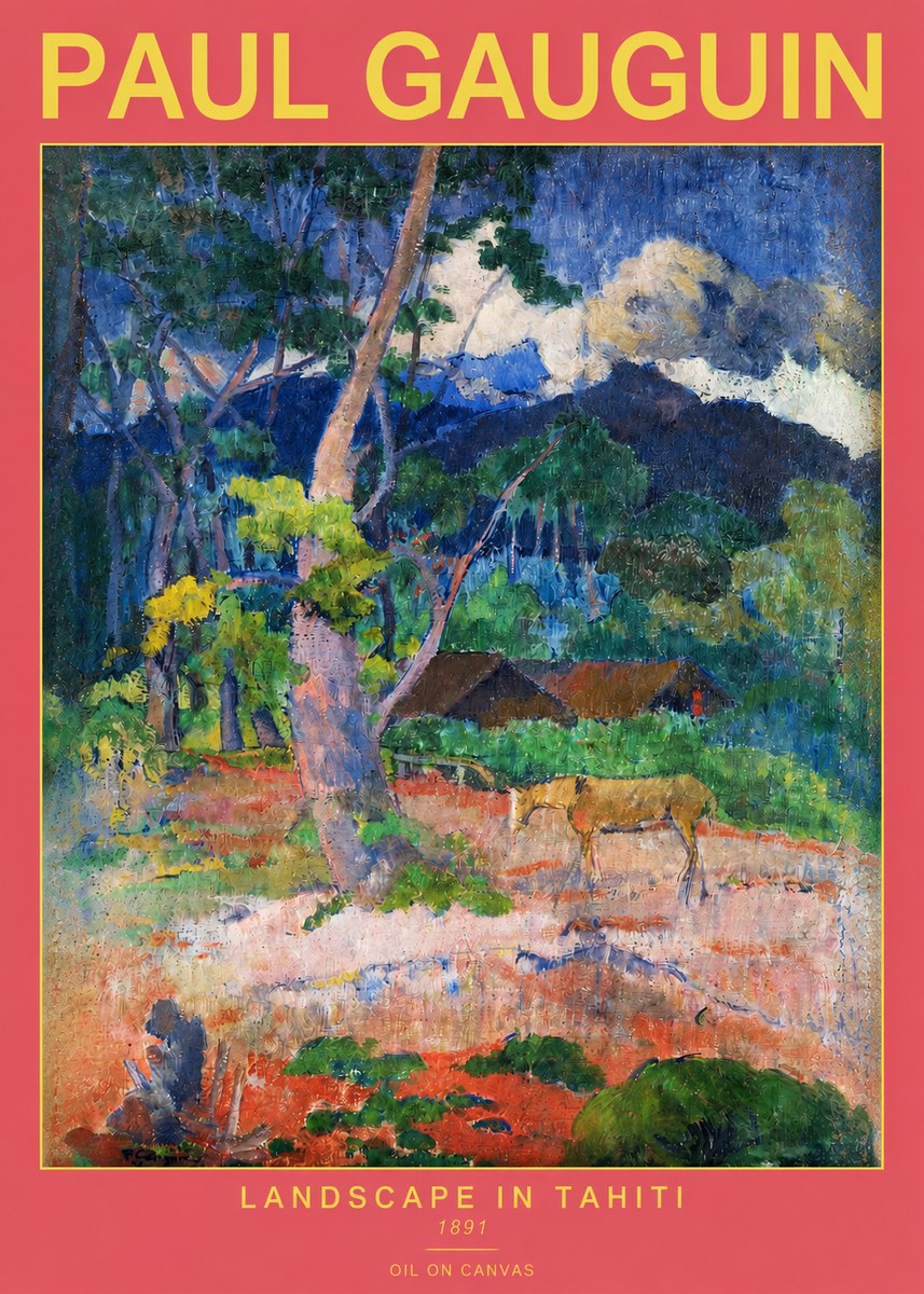 Paul Gauguin Landscape in Tahiti III No2 - Poszter