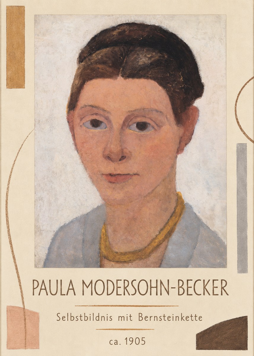 Paula Modersohn-Becker Selbstbildnis Mit Bernsteinkette No1 - Poszter