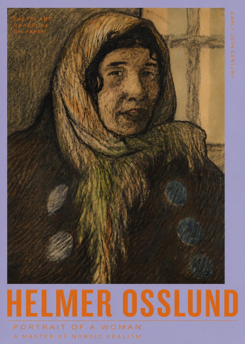 Helmer Osslund Portrait of a Woman No4 - Poszter