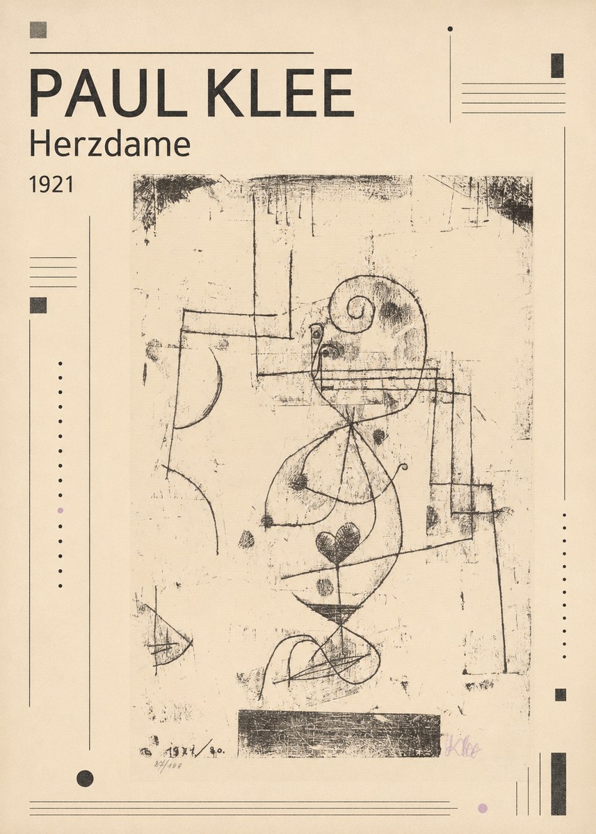 Paul Klee Herzdame No3 - Poszter
