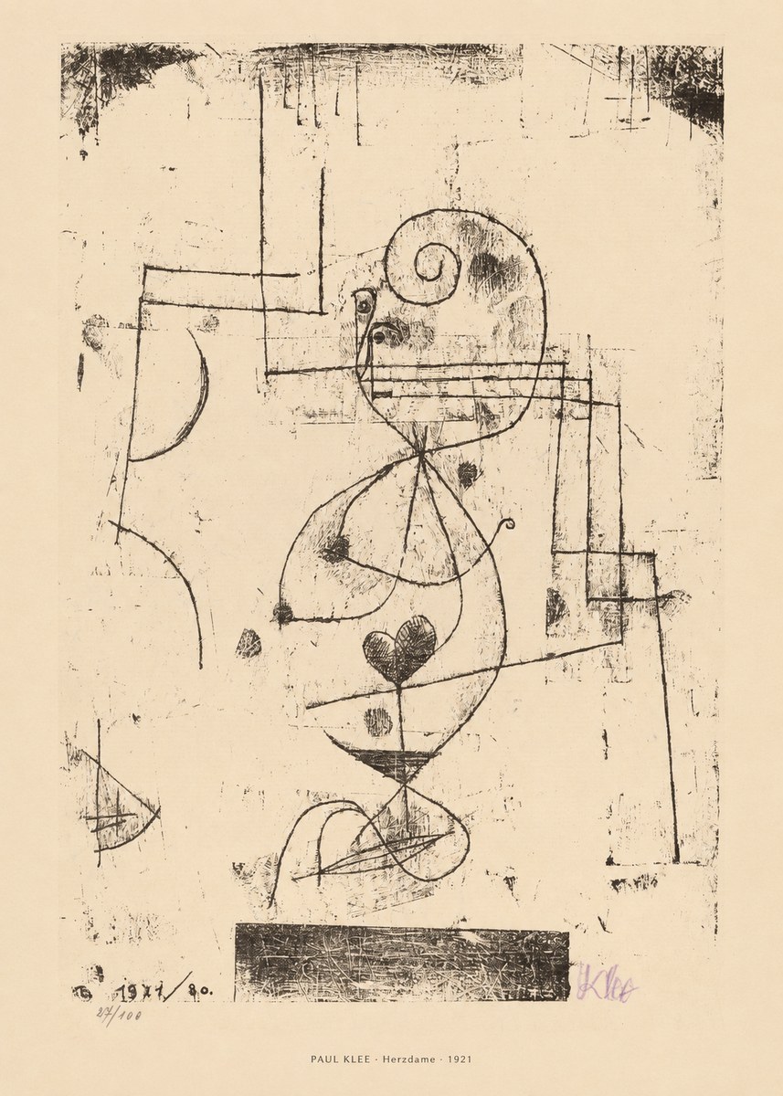 Paul Klee Herzdame No5 - Poszter