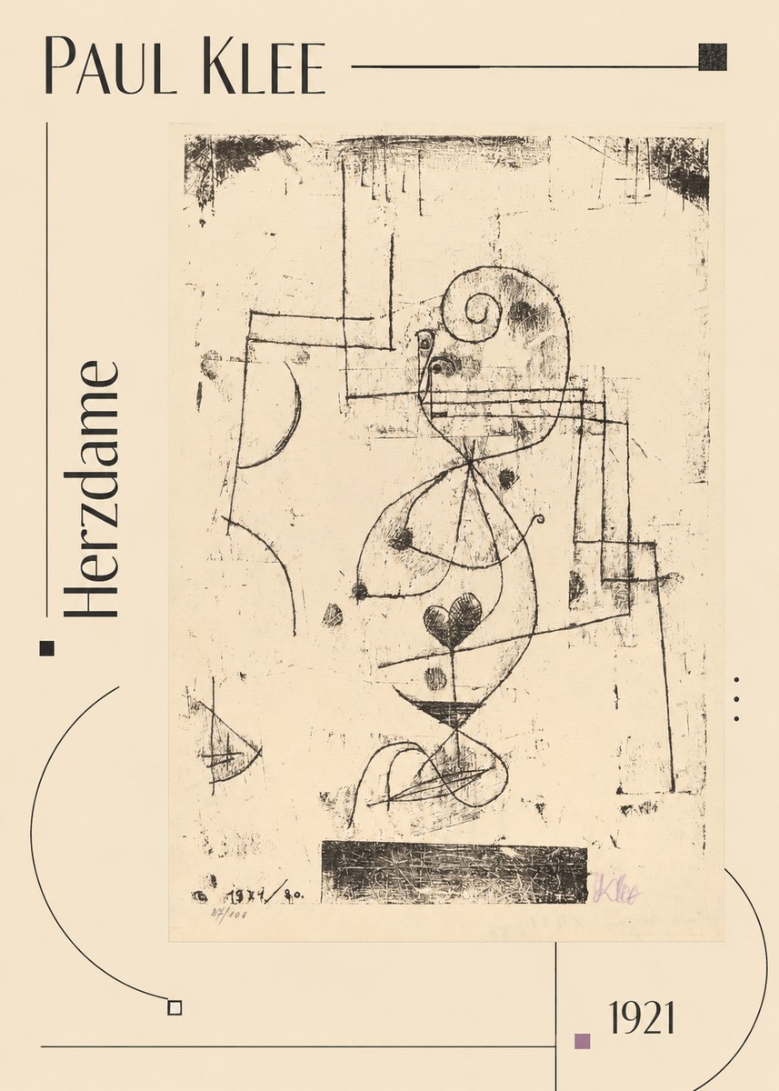 Paul Klee Herzdame No6 - Poszter