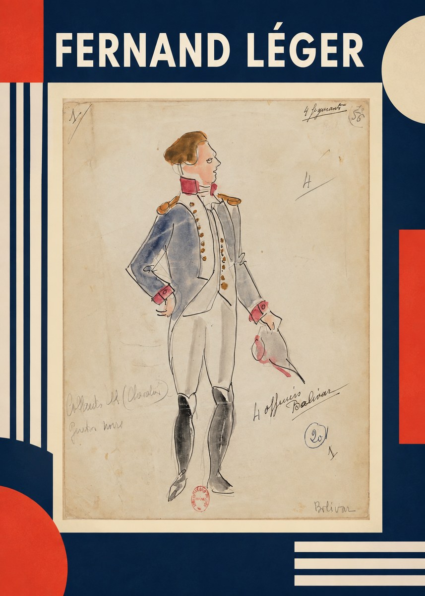 Fernand Léger Bolivar IV No1 - Poszter
