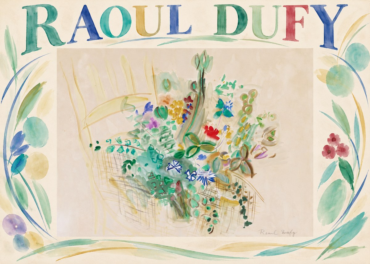 Raoul Dufy Bouquet in a Basket No5 - Poszter
