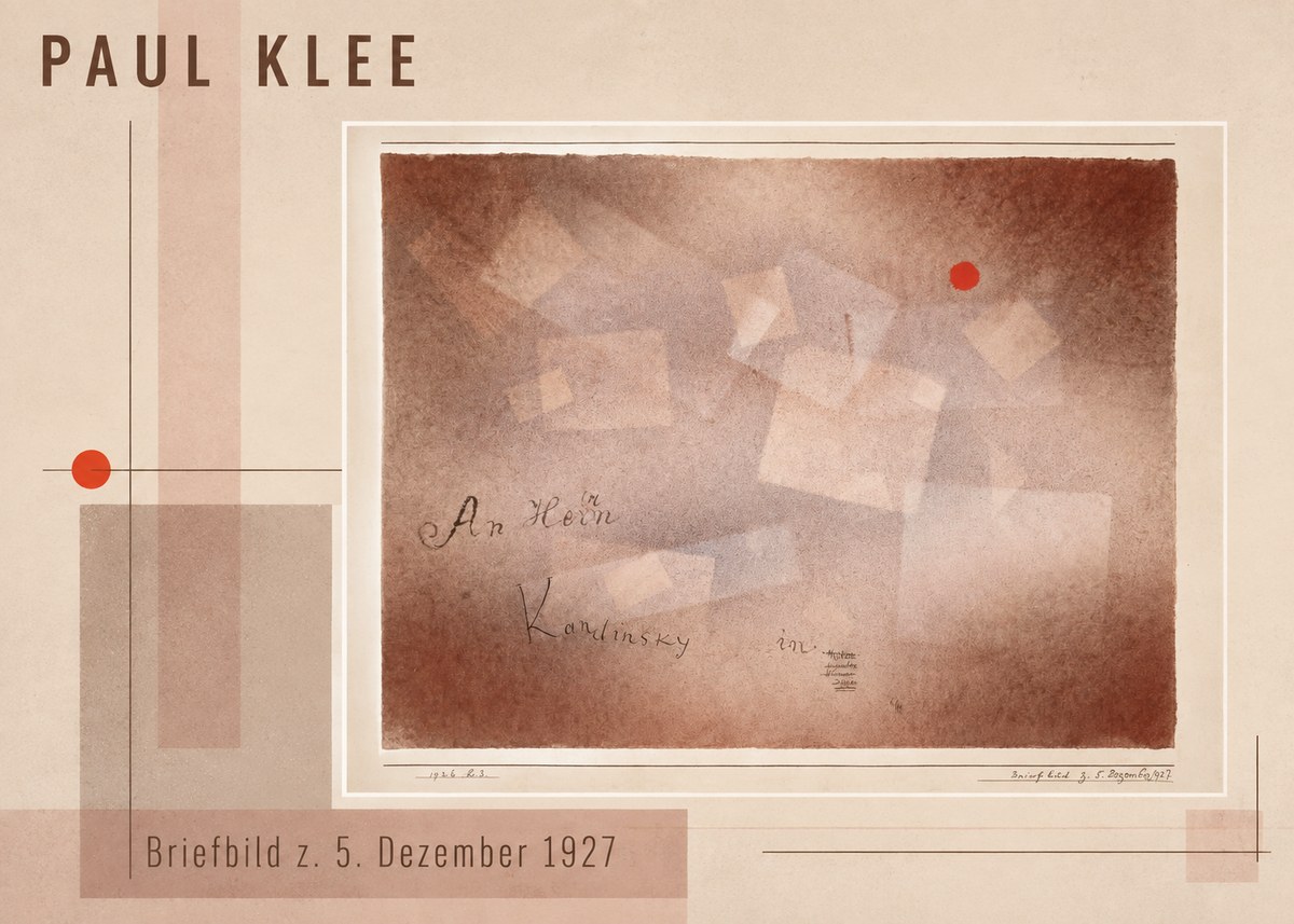 Paul Klee Briefbild Z. 5. Dezember 1927 No3 - Poszter