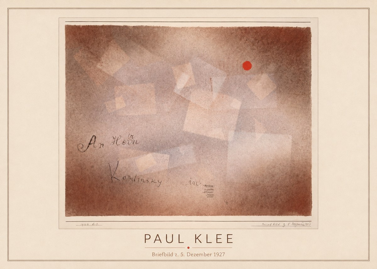 Paul Klee Briefbild Z. 5. Dezember 1927 No4 - Poszter