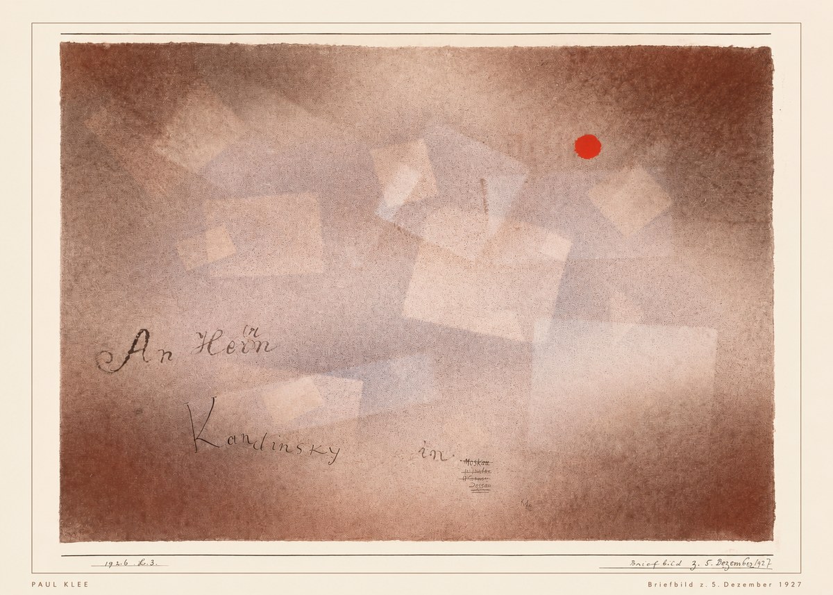 Paul Klee Briefbild Z. 5. Dezember 1927 No5 - Poszter