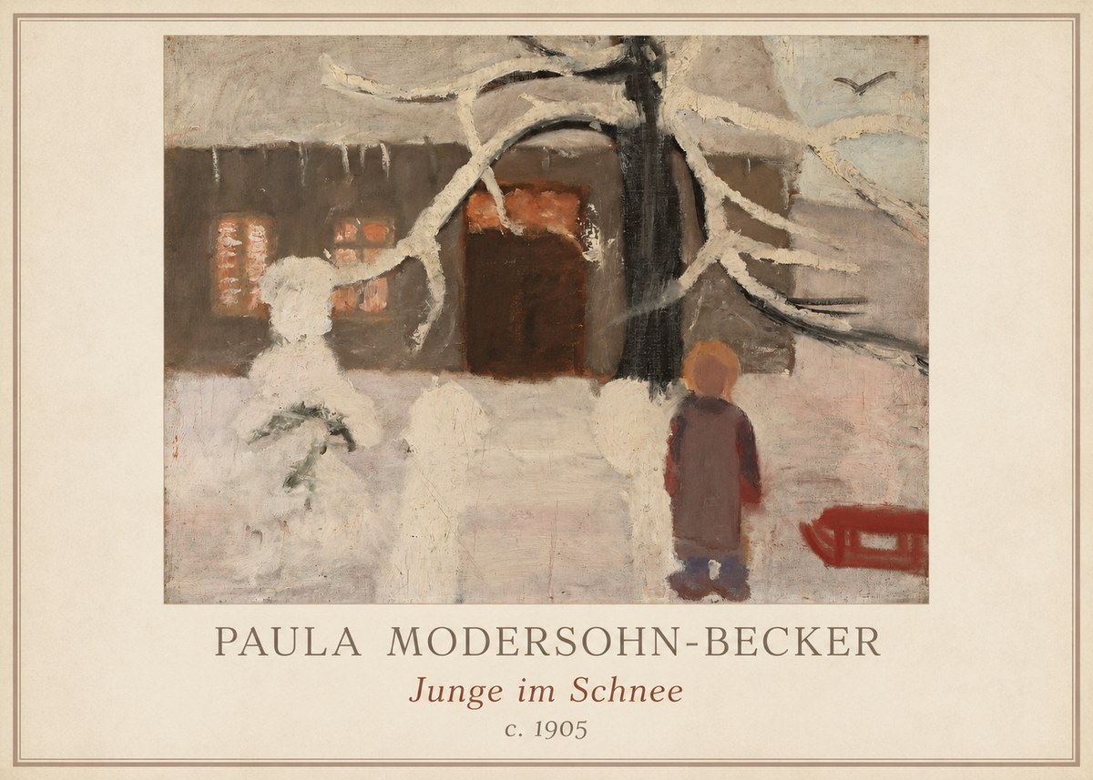 Paula Modersohn-Becker Junge Im Schnee No1 - Poszter