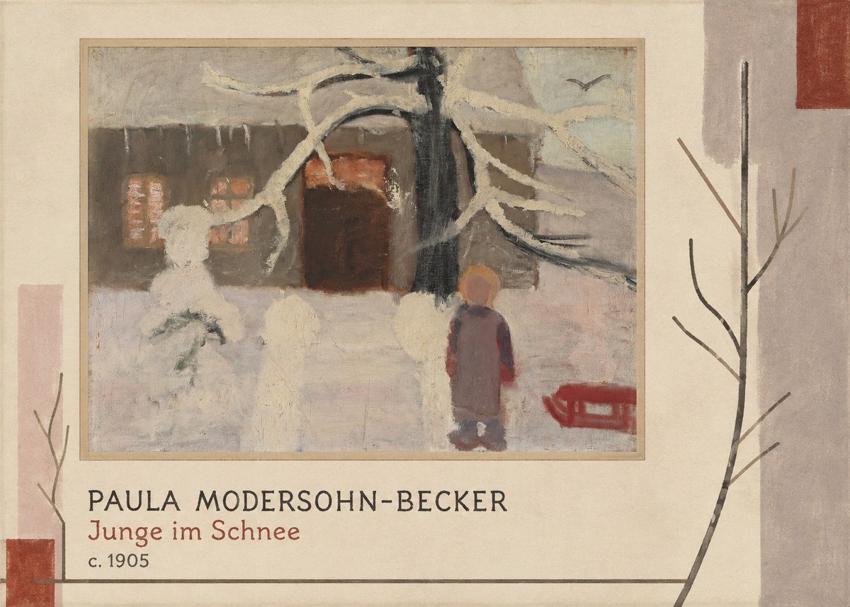 Paula Modersohn-Becker Junge Im Schnee No3 - Poszter