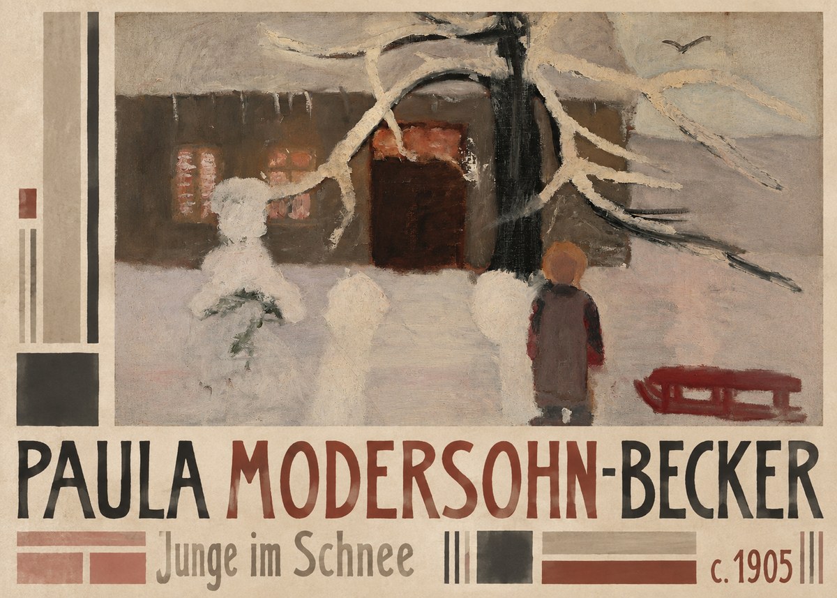Paula Modersohn-Becker Junge Im Schnee No4 - Poszter