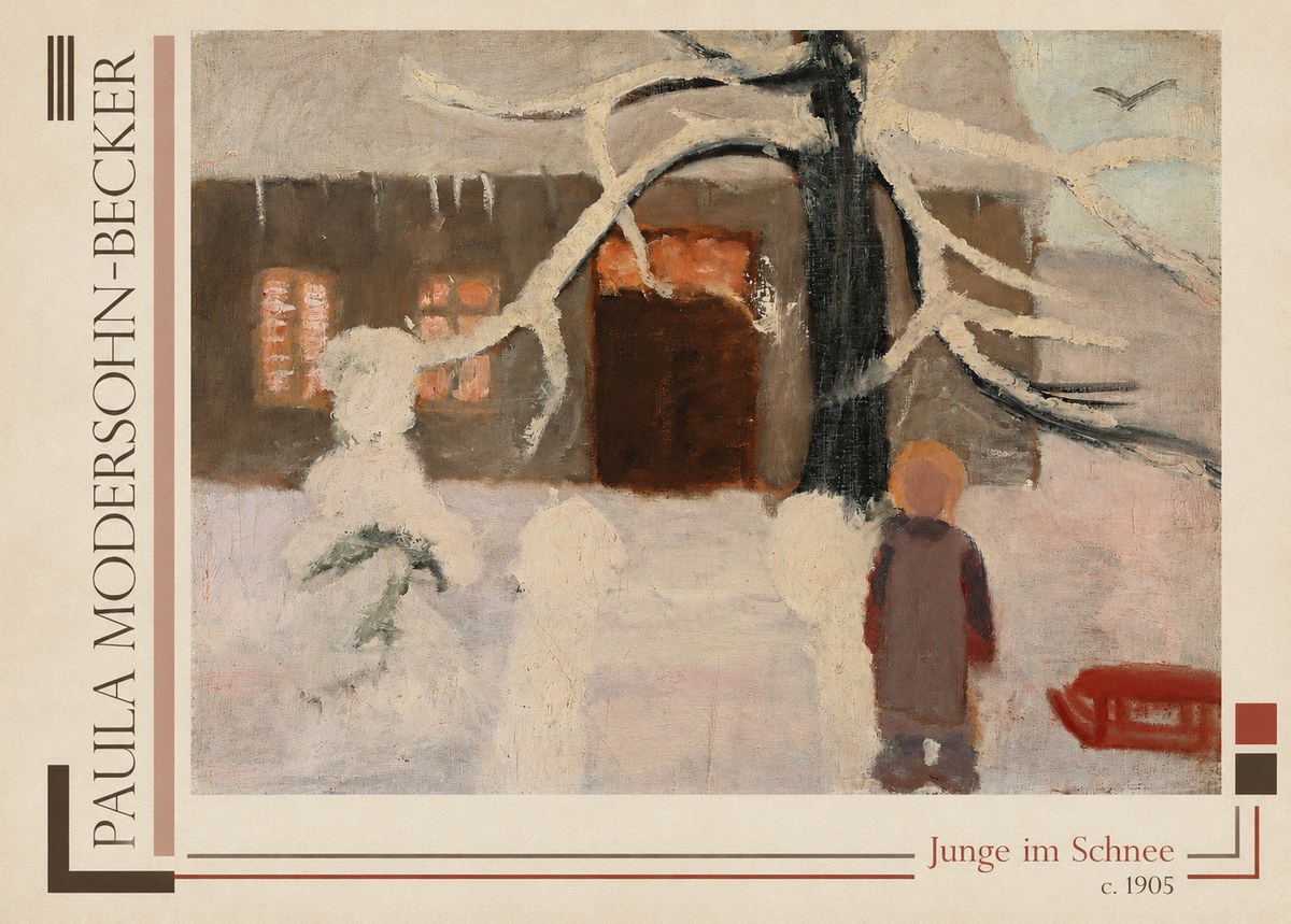 Paula Modersohn-Becker Junge Im Schnee No5 - Poszter