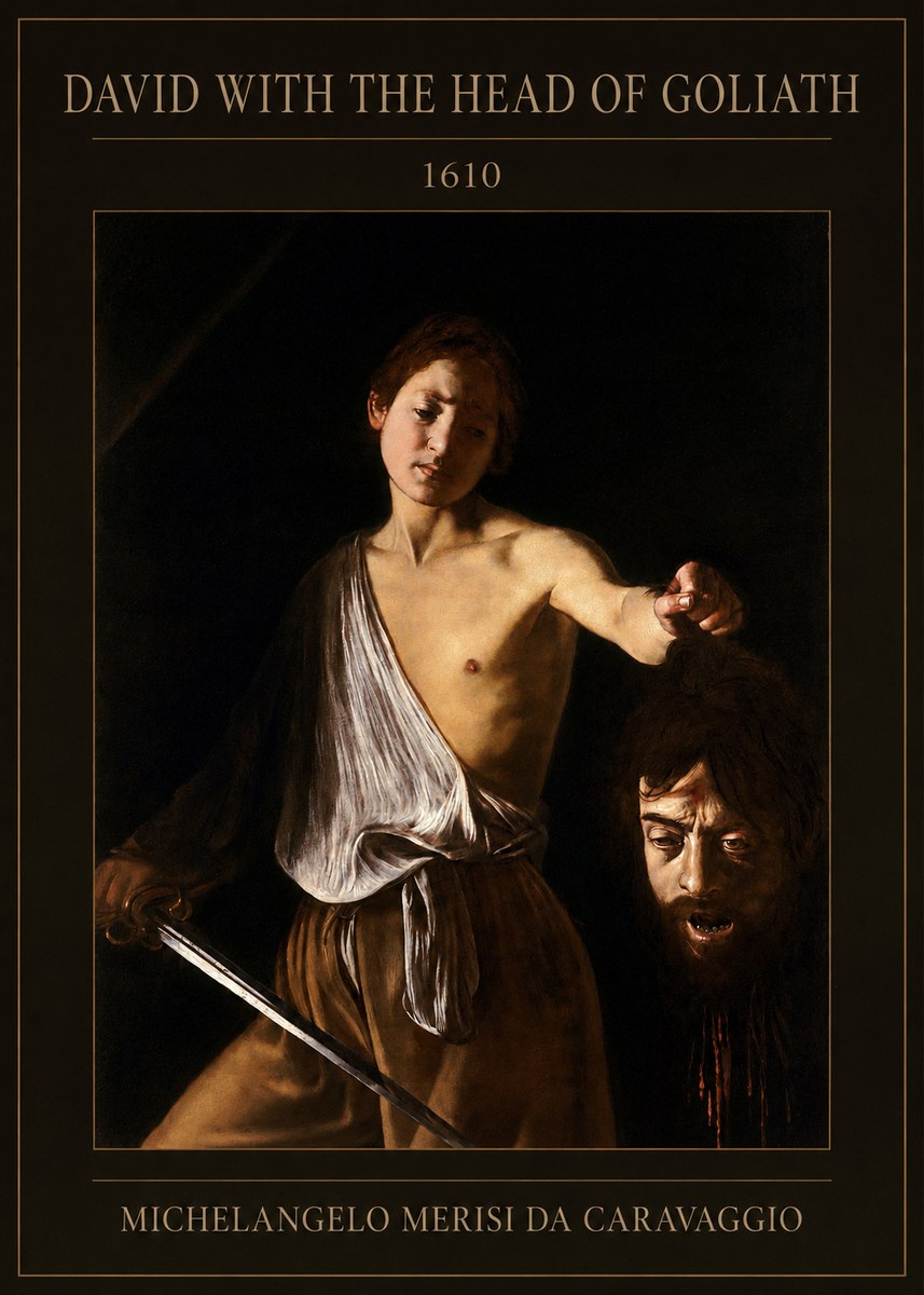 Michelangelo Merisi da Caravaggio David with the Head of Goliath III No1 - Poszter