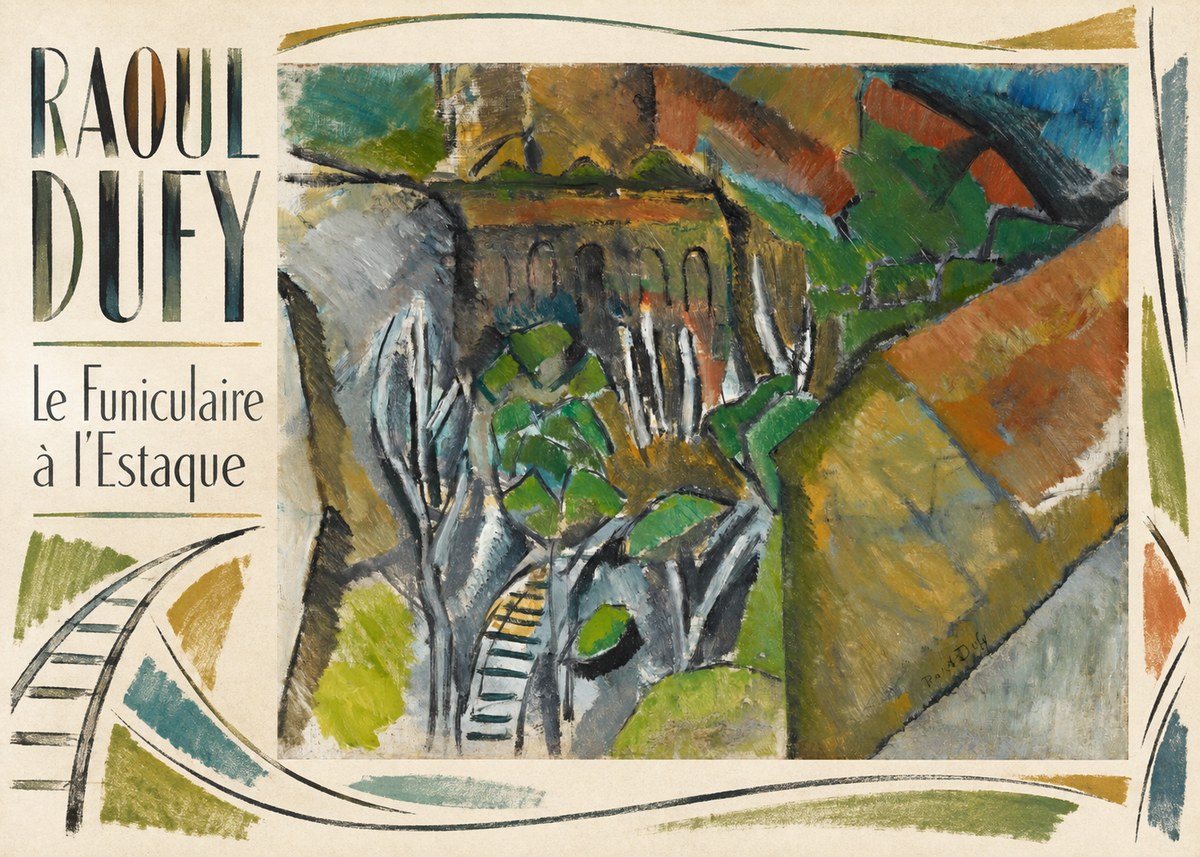 Raoul Dufy Le Funiculaire À L'estaque No3 - Poszter