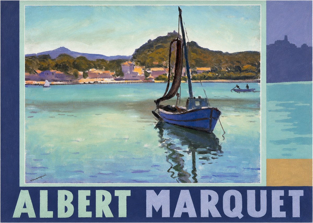 Albert Marquet Blue Boat in the Harbor No4 - Poszter