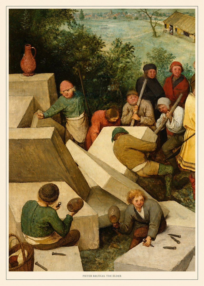 Pieter Bruegel The Tower of Babel V No6 - Poszter