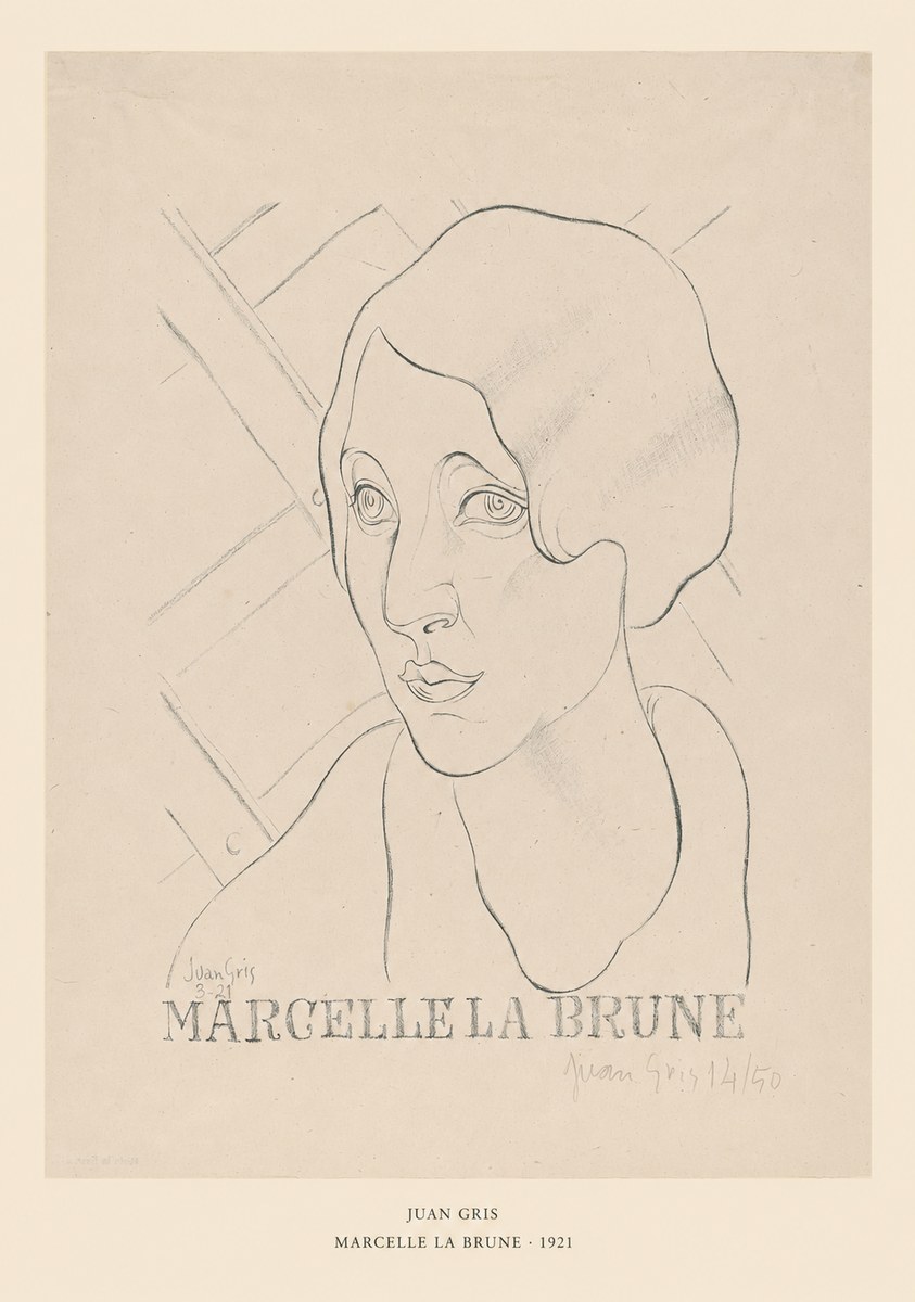 Juan Gris Marcelle La Brune II No6 - Poszter
