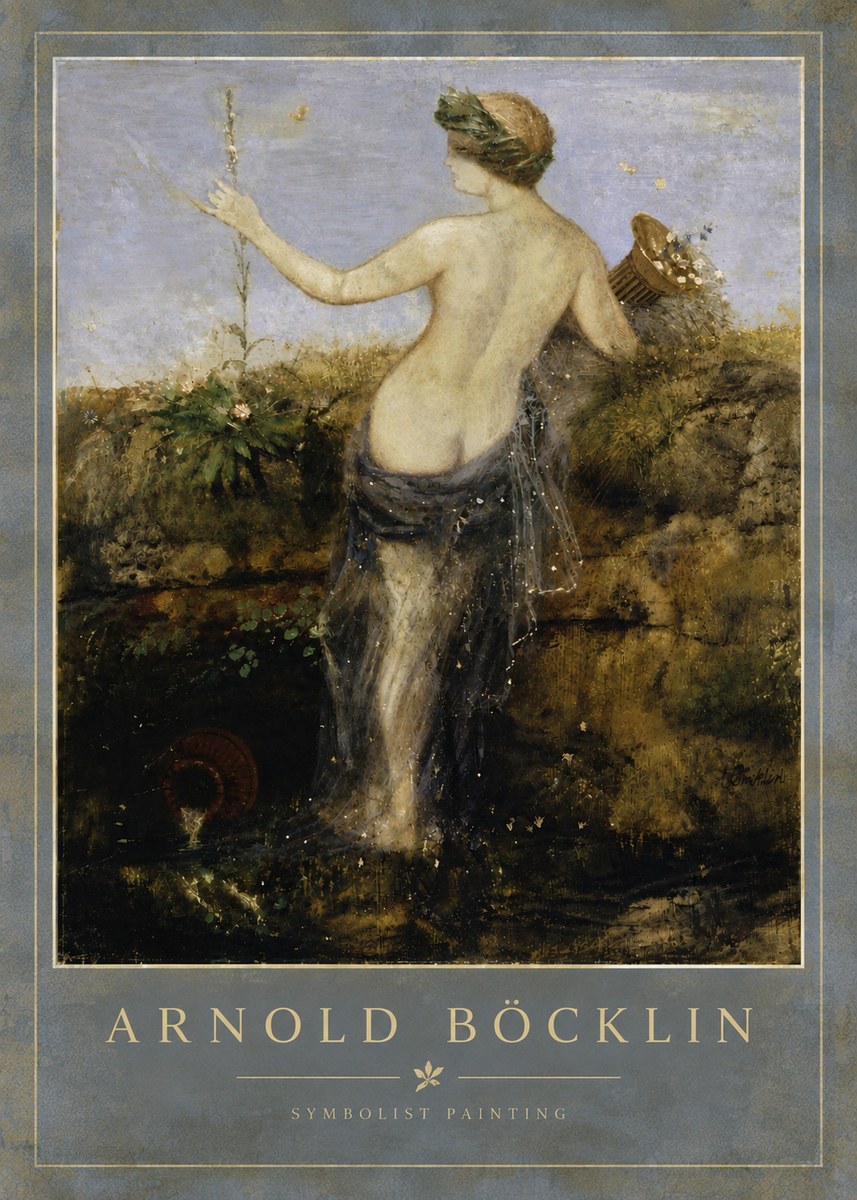 Arnold Böcklin Nymph in a Spring Forest No4 - Poszter