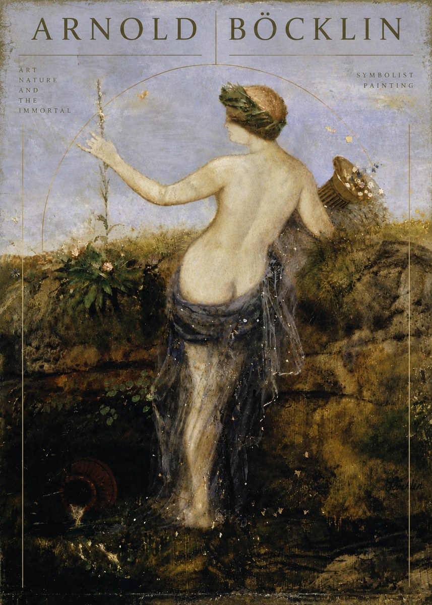 Arnold Böcklin Nymph in a Spring Forest No6 - Poszter