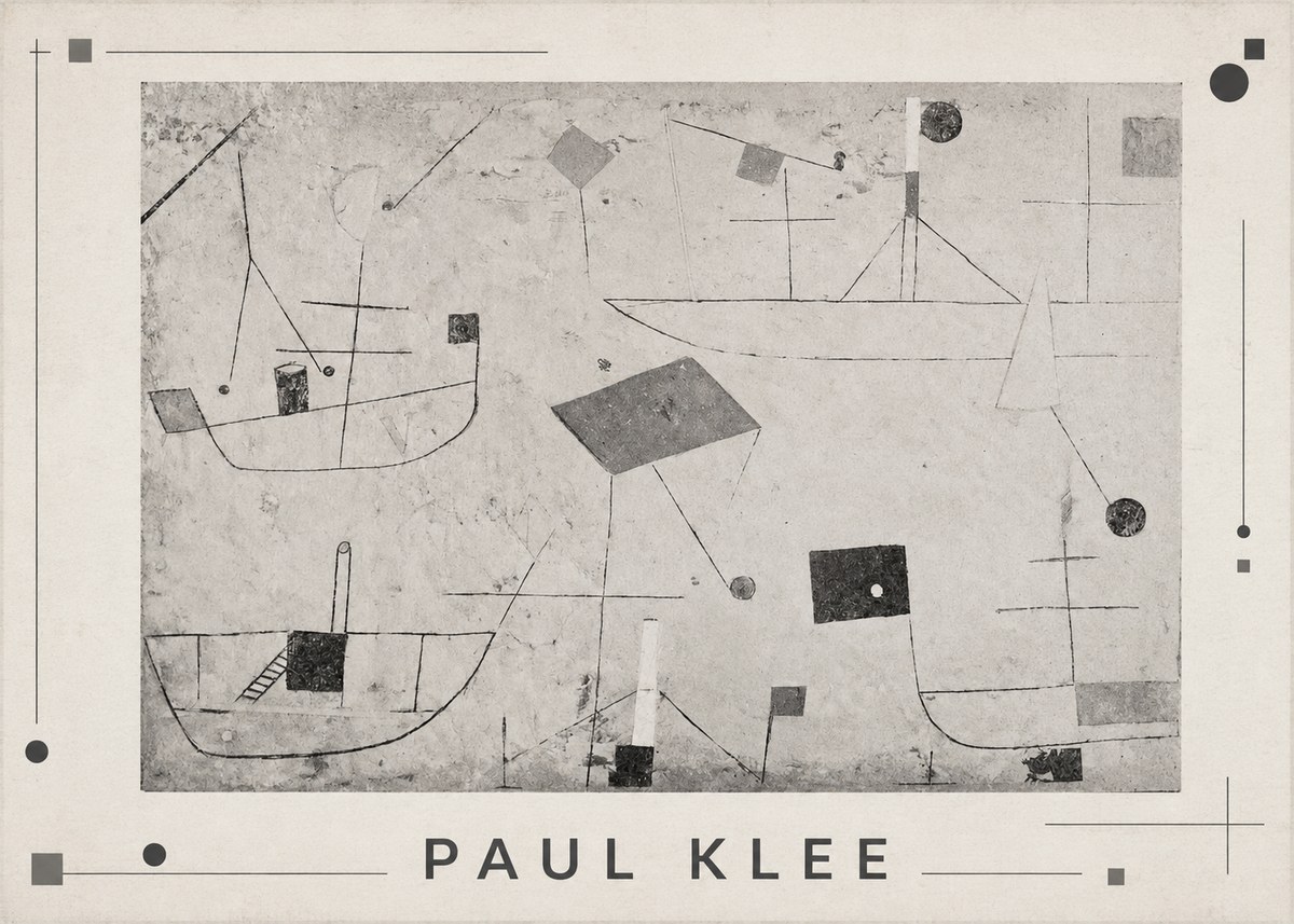 Paul Klee Seascape with Boats No1 - Poszter