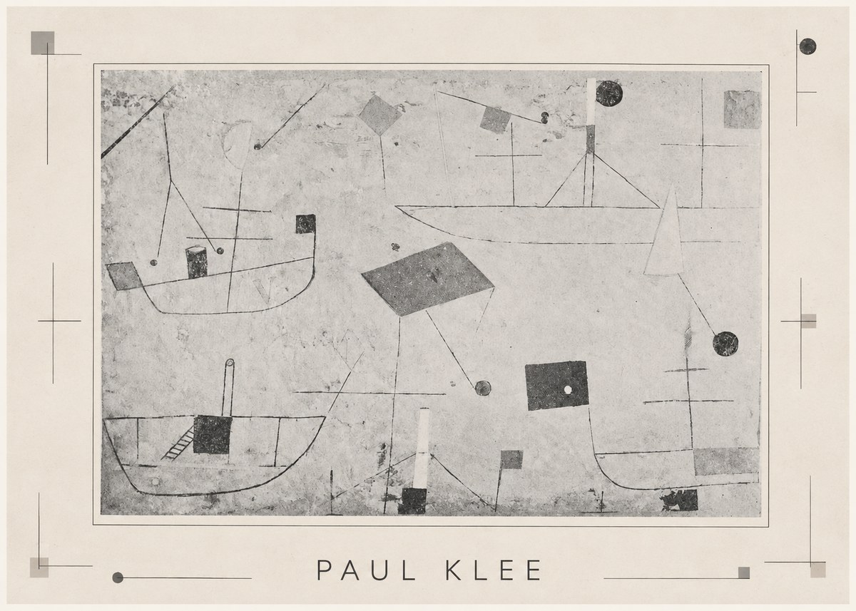 Paul Klee Seascape with Boats No3 - Poszter