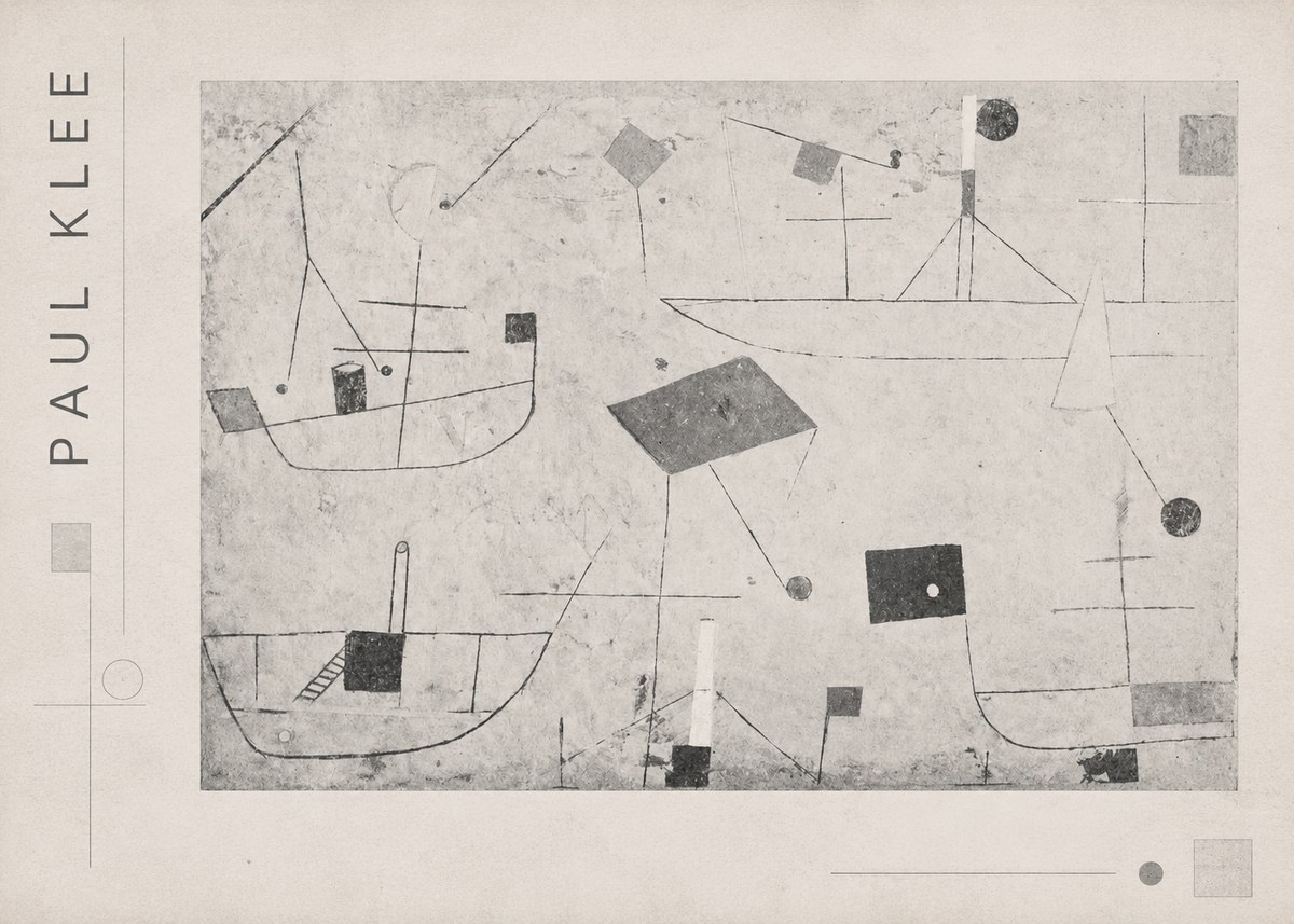 Paul Klee Seascape with Boats No4 - Poszter