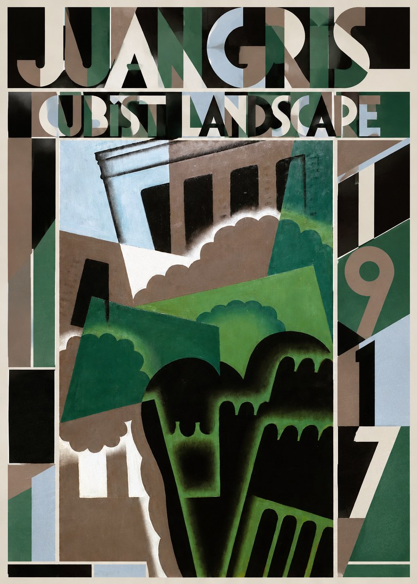 Juan Gris Cubist Landscape No5 - Poszter
