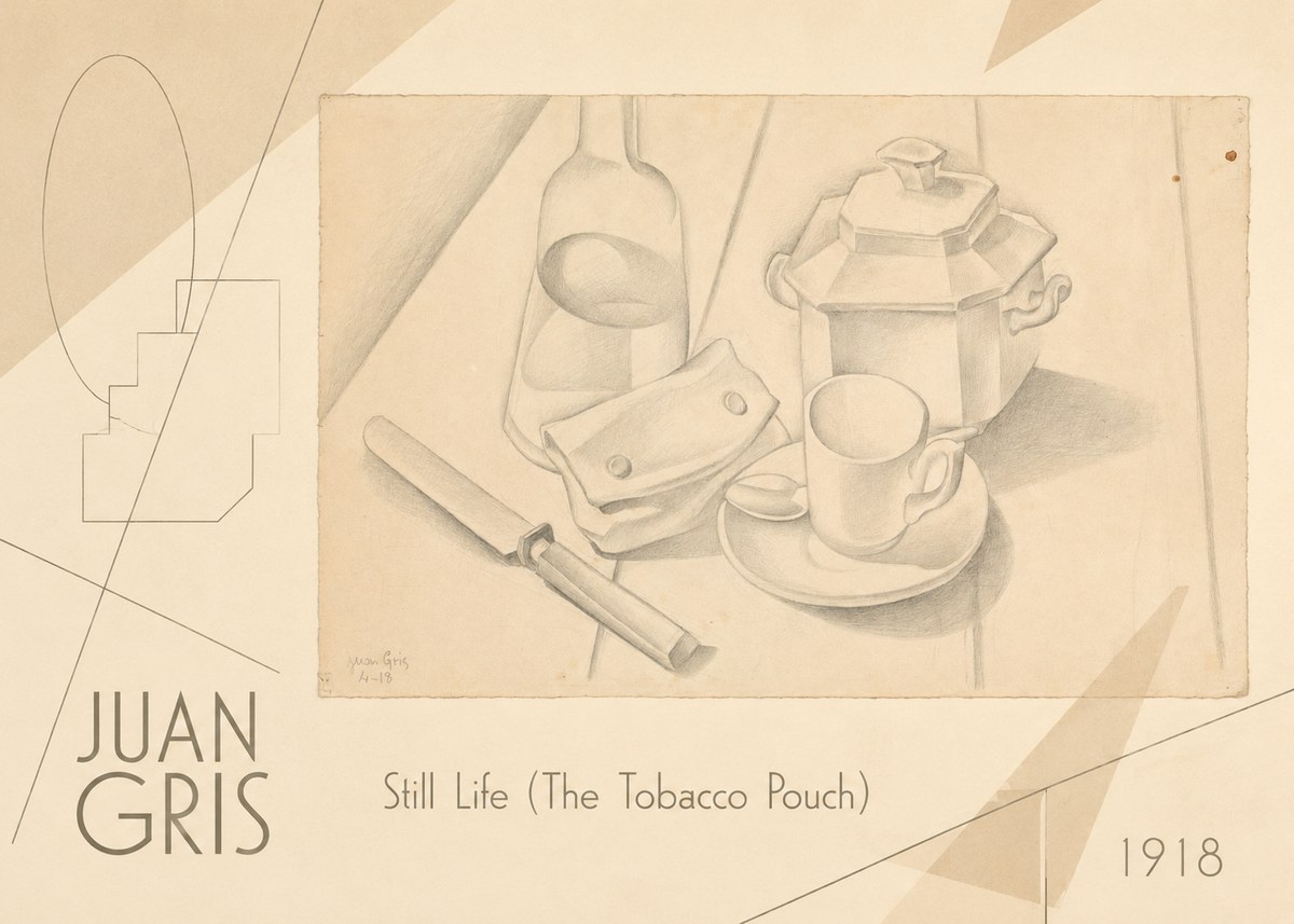 Juan Gris Still Life (the Tobacco Pouch) No6 - Poszter