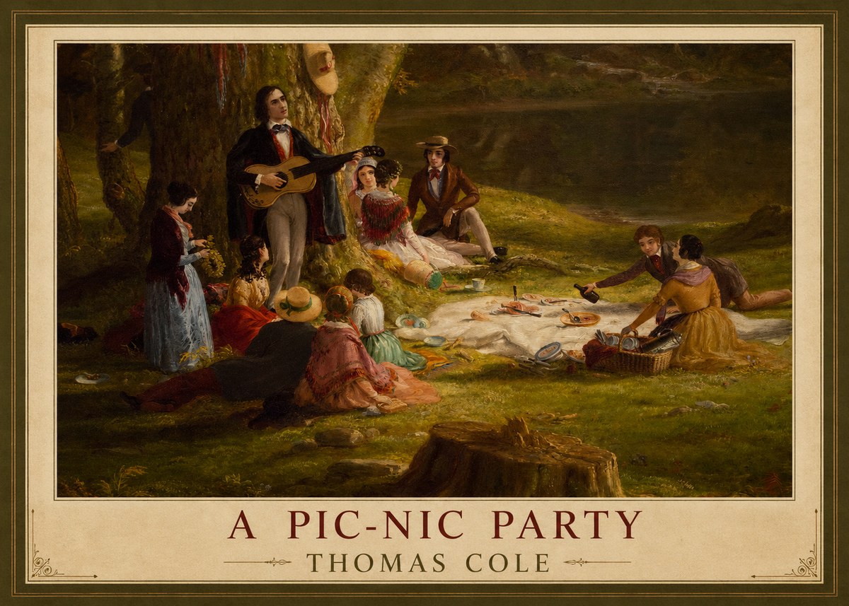Thomas Cole A Pic-nic Party No2 - Poszter