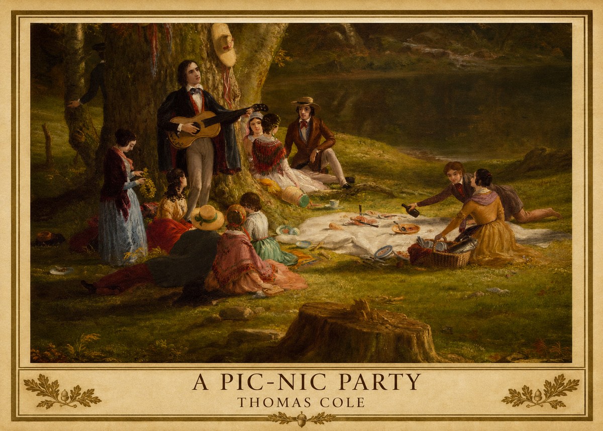 Thomas Cole A Pic-nic Party No5 - Poszter