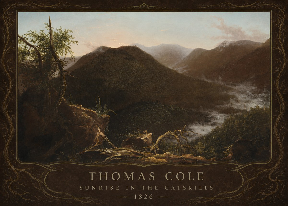 Thomas Cole Sunrise in the Catskills I No3 - Poszter