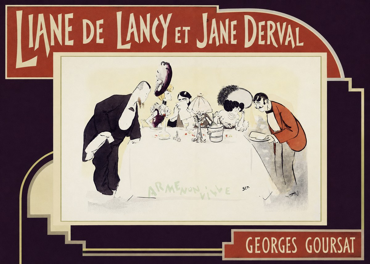 Georges Goursat Liane De Lancy Et Jane Derval No4 - Poszter