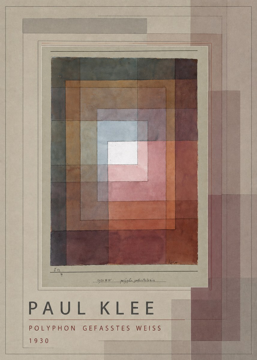 Paul Klee Polyphon Gefasstes Weiss No3 - Poszter