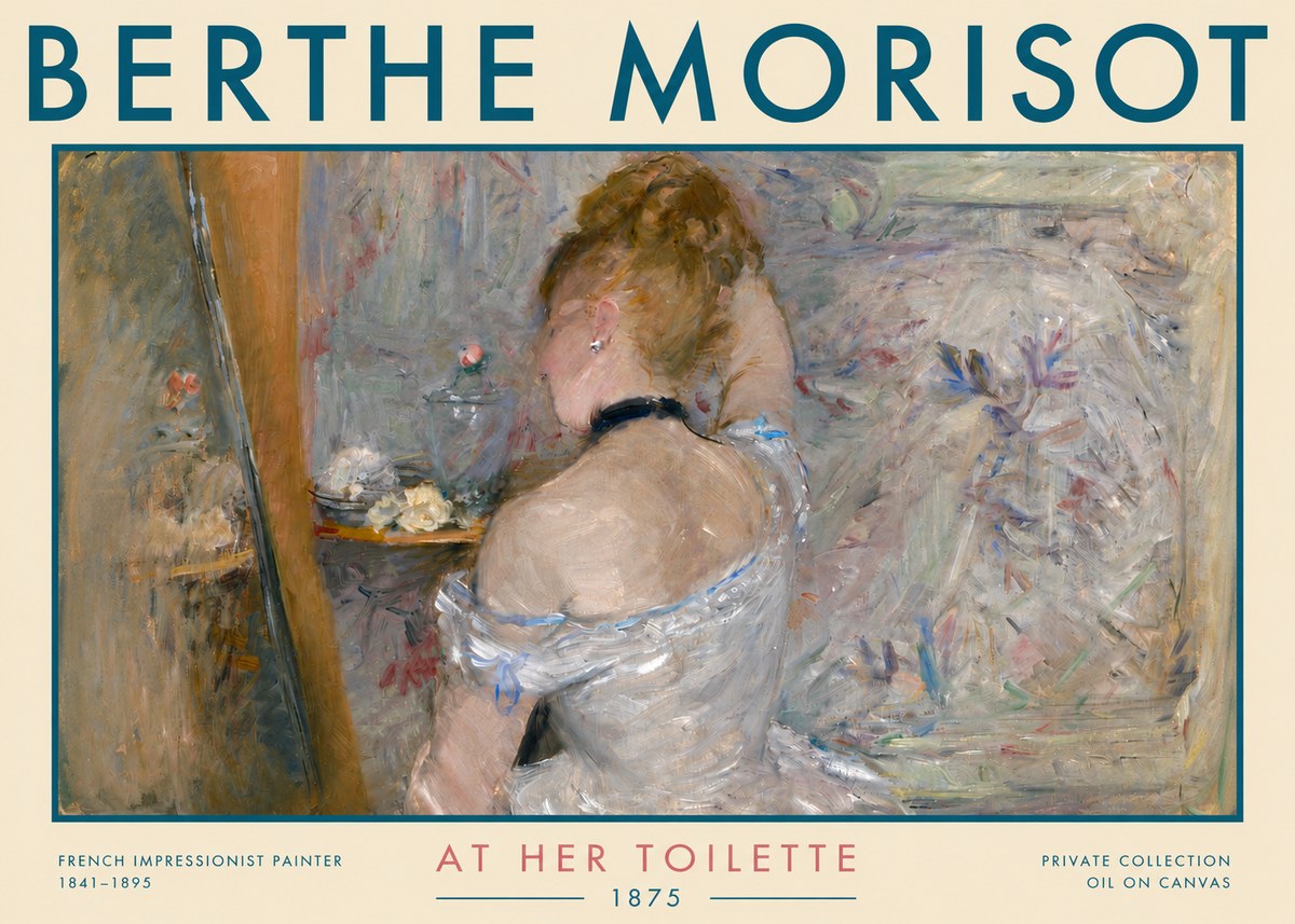 Berthe Morisot At Her Toilette, 1875 No3 - Poszter