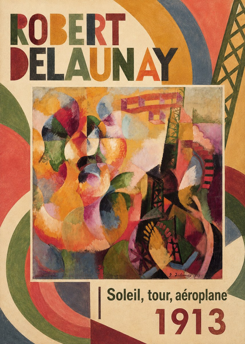 Robert Delaunay Soleil, Tour, Aéroplane No2 - Poszter